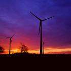 Die Windmühlen begrüßen die Morgensonne